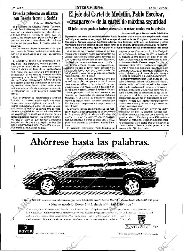 ABC SEVILLA 23-07-1992 página 26