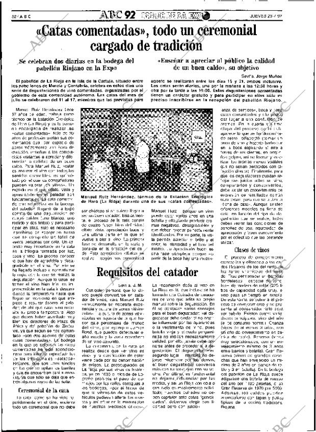 ABC SEVILLA 23-07-1992 página 52