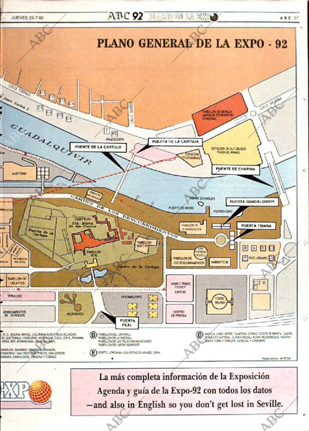 ABC SEVILLA 23-07-1992 página 57