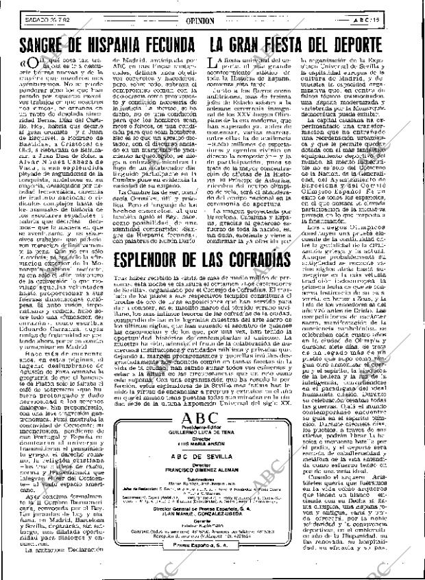 ABC SEVILLA 25-07-1992 página 15