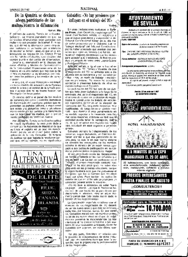 ABC SEVILLA 25-07-1992 página 21