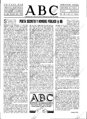 ABC SEVILLA 25-07-1992 página 3