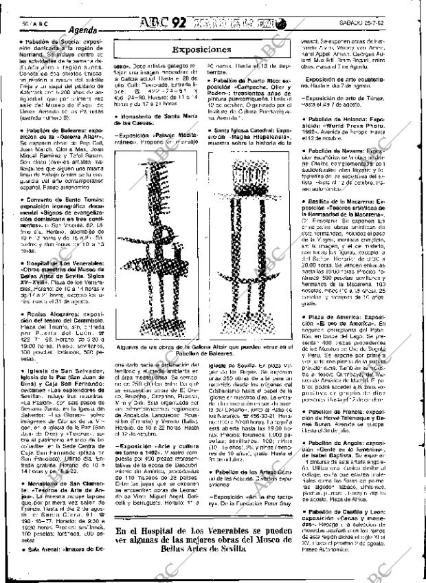 ABC SEVILLA 25-07-1992 página 58