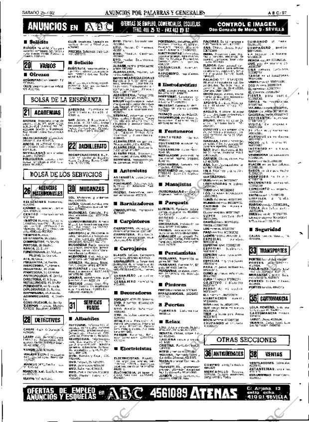 ABC SEVILLA 25-07-1992 página 97