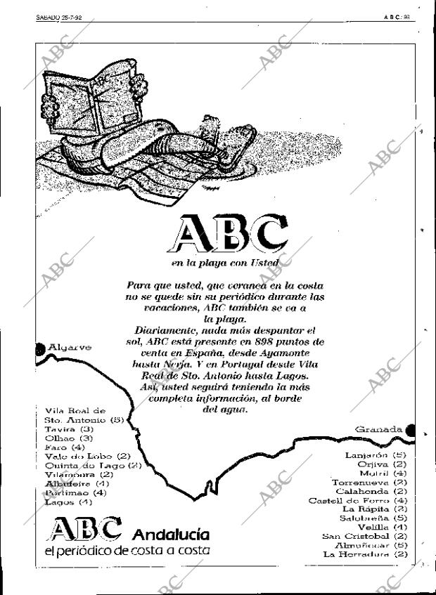 ABC SEVILLA 25-07-1992 página 99