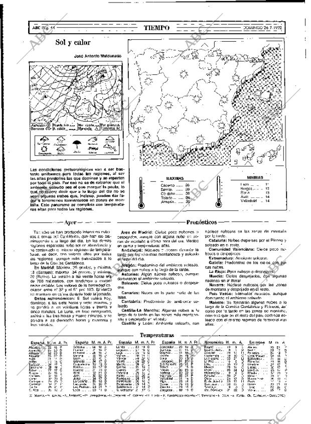 ABC MADRID 26-07-1992 página 44