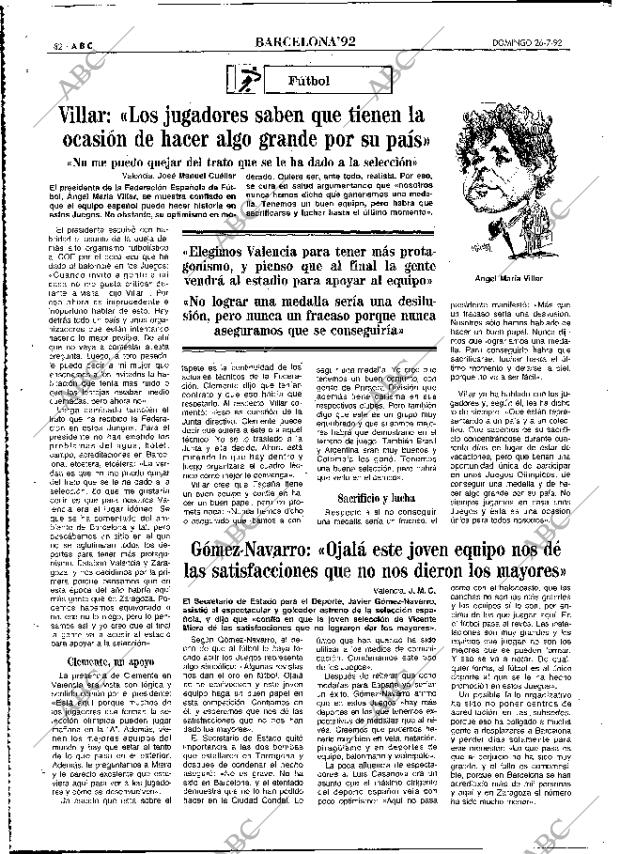 ABC MADRID 26-07-1992 página 82