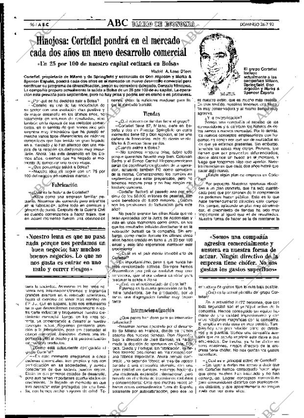 ABC MADRID 26-07-1992 página 96