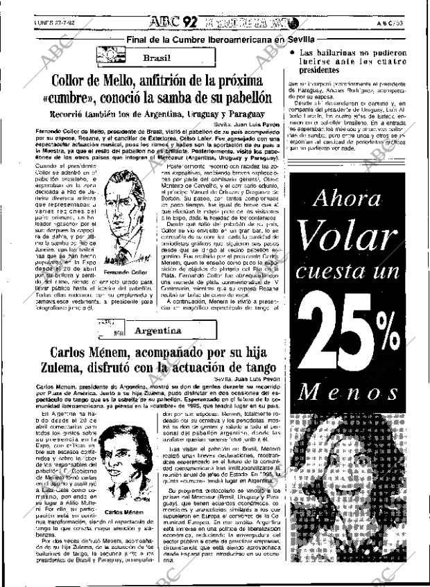 ABC SEVILLA 27-07-1992 página 53