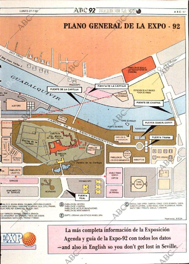 ABC SEVILLA 27-07-1992 página 57