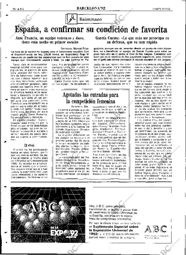 ABC SEVILLA 27-07-1992 página 80