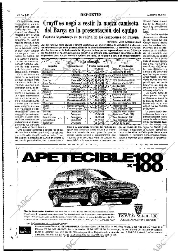 ABC MADRID 28-07-1992 página 82