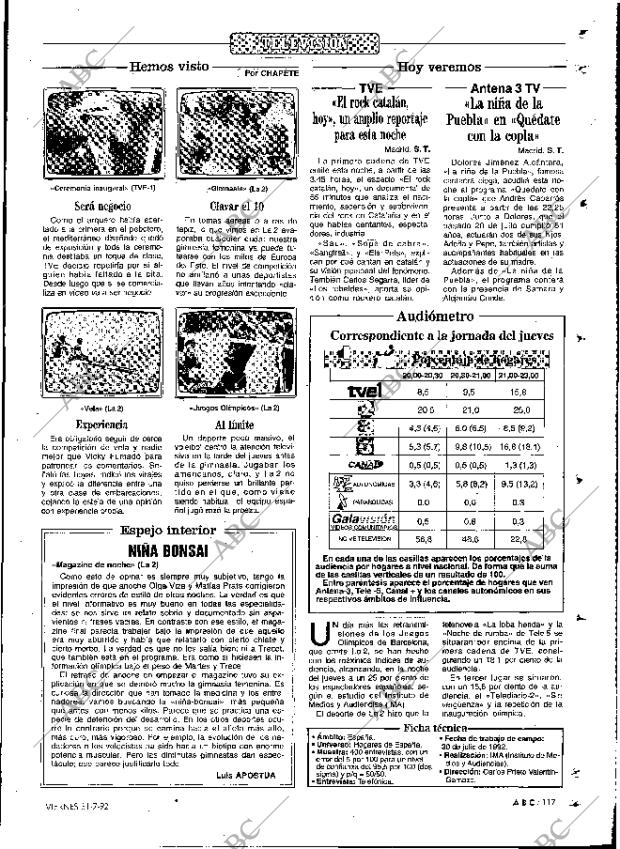 ABC MADRID 31-07-1992 página 117