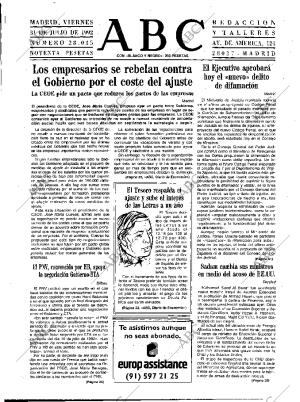 ABC MADRID 31-07-1992 página 15
