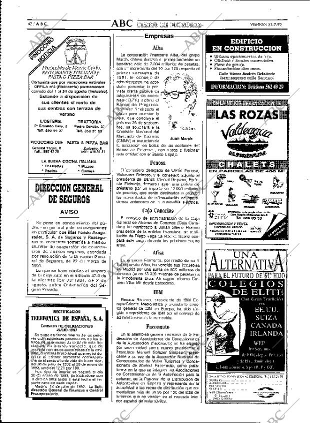 ABC MADRID 31-07-1992 página 42