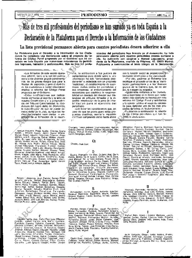 ABC MADRID 31-07-1992 página 47