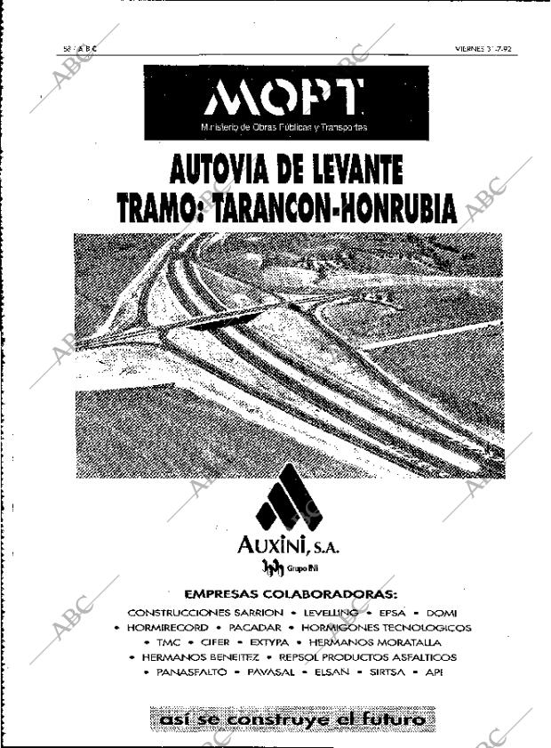 ABC MADRID 31-07-1992 página 58