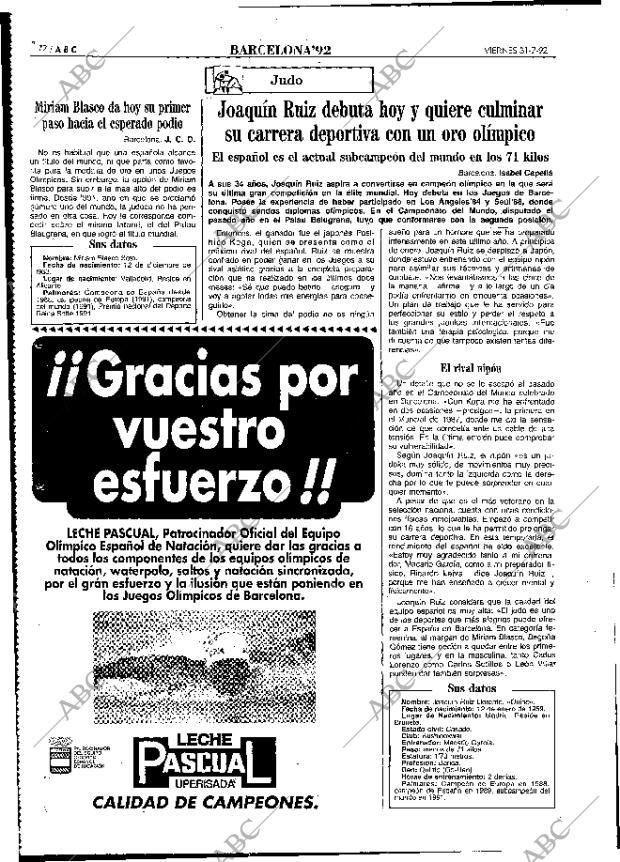 ABC MADRID 31-07-1992 página 72