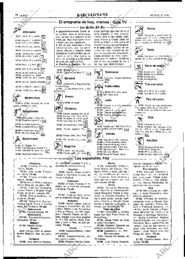 ABC MADRID 31-07-1992 página 78