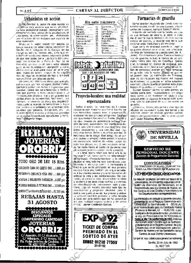 ABC SEVILLA 02-08-1992 página 14