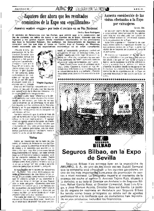 ABC SEVILLA 06-08-1992 página 45