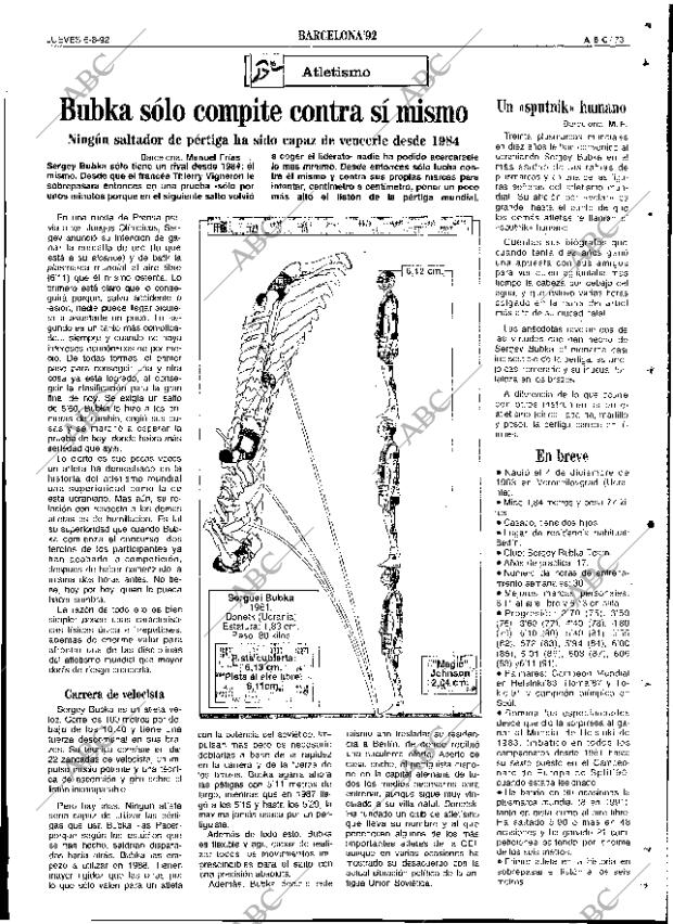 ABC SEVILLA 06-08-1992 página 73