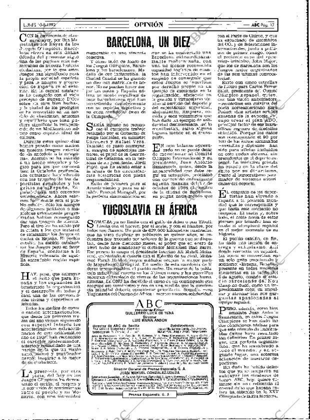 ABC MADRID 10-08-1992 página 17