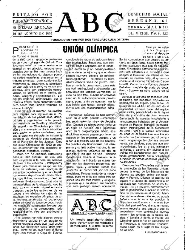 ABC MADRID 10-08-1992 página 3