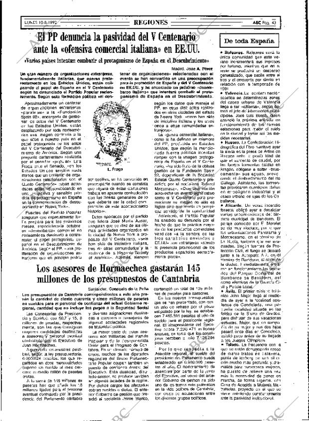ABC MADRID 10-08-1992 página 43