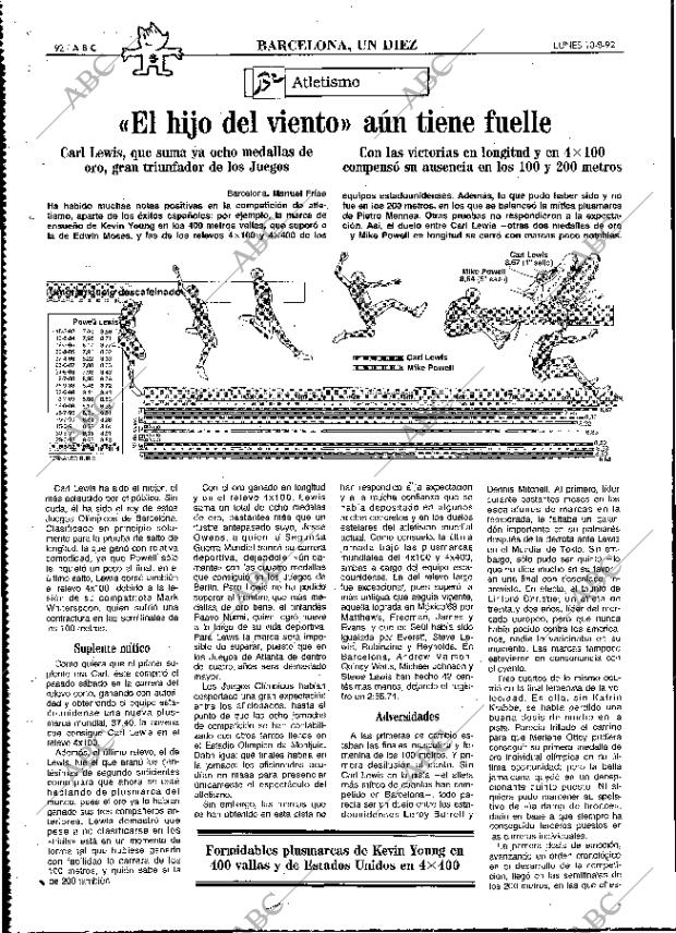 ABC MADRID 10-08-1992 página 92