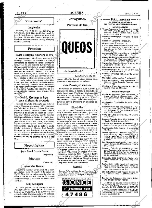 ABC MADRID 13-08-1992 página 54