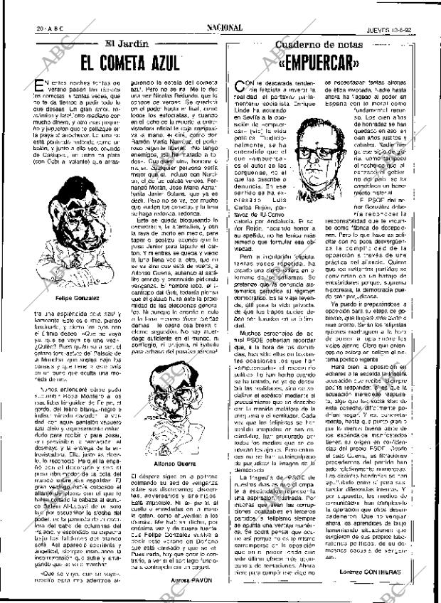 ABC SEVILLA 13-08-1992 página 20