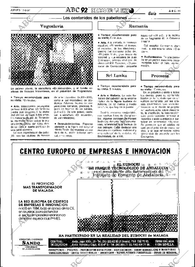 ABC SEVILLA 13-08-1992 página 41