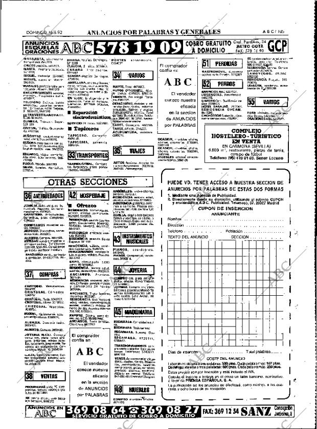 ABC MADRID 16-08-1992 página 105