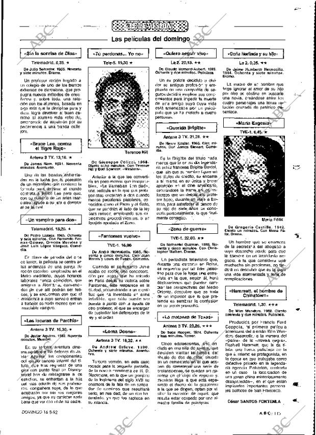 ABC MADRID 16-08-1992 página 115