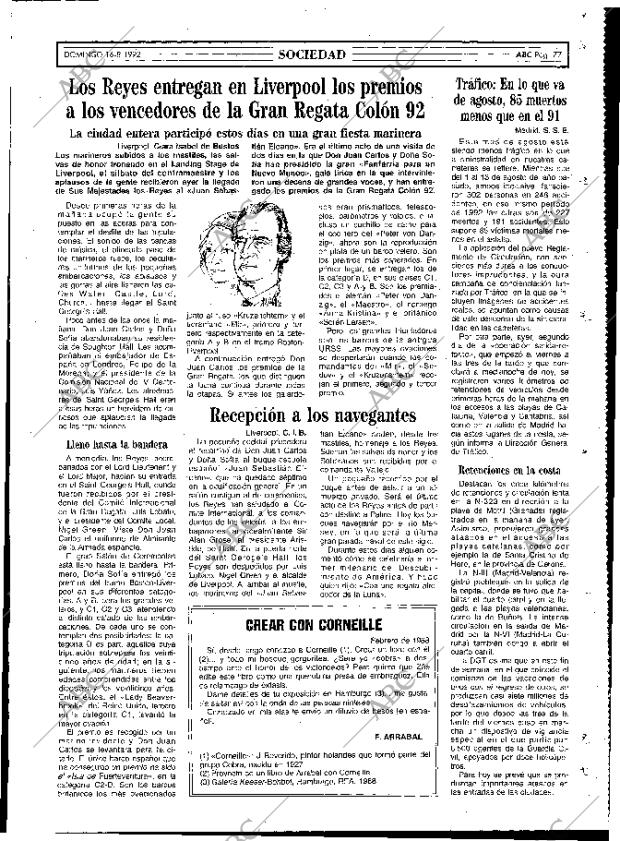 ABC MADRID 16-08-1992 página 77