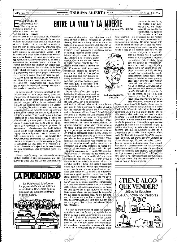 ABC MADRID 18-08-1992 página 46