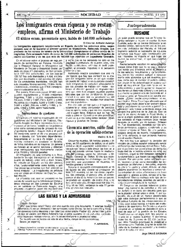 ABC MADRID 18-08-1992 página 68