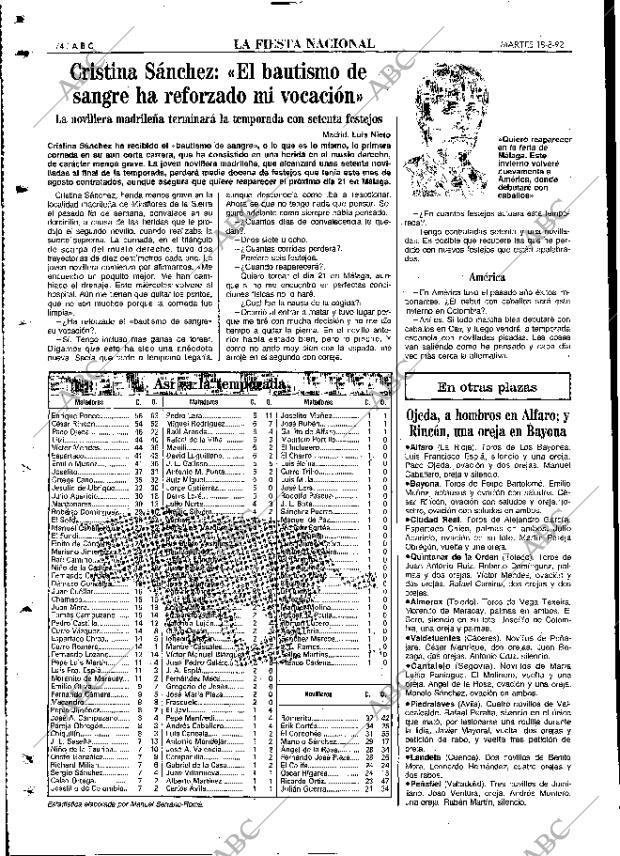ABC MADRID 18-08-1992 página 74