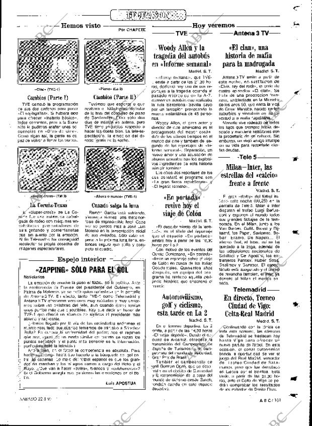 ABC MADRID 22-08-1992 página 101