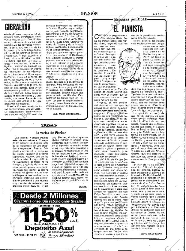 ABC MADRID 22-08-1992 página 15