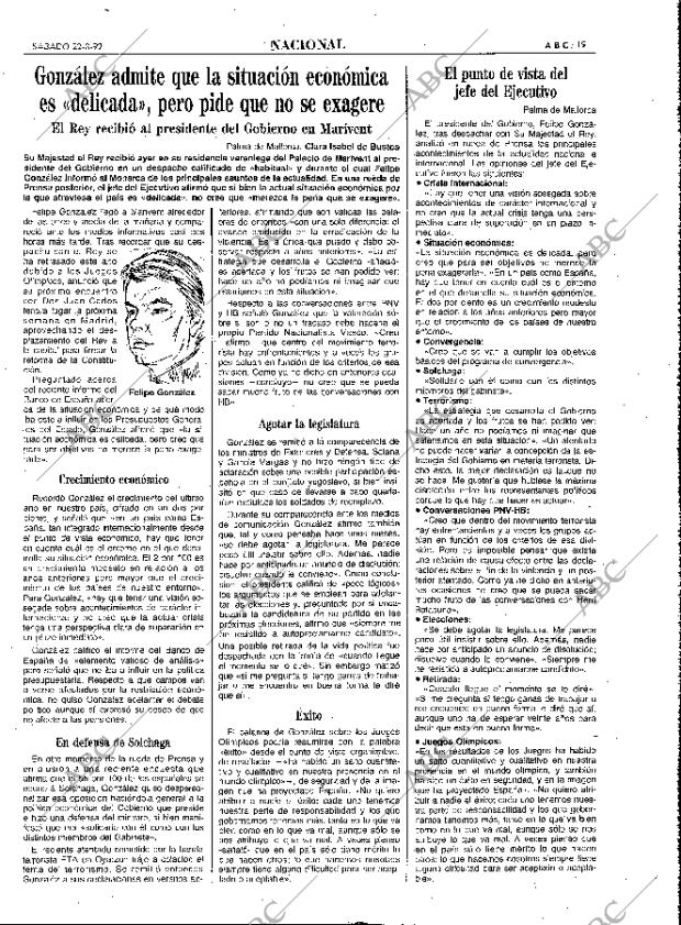 ABC MADRID 22-08-1992 página 19