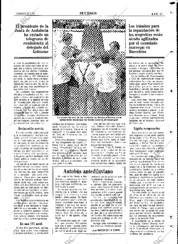 ABC MADRID 22-08-1992 página 67