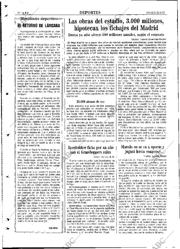 ABC MADRID 22-08-1992 página 74