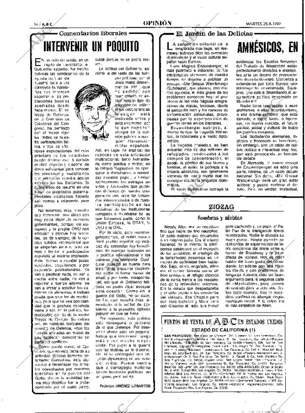 ABC MADRID 25-08-1992 página 14