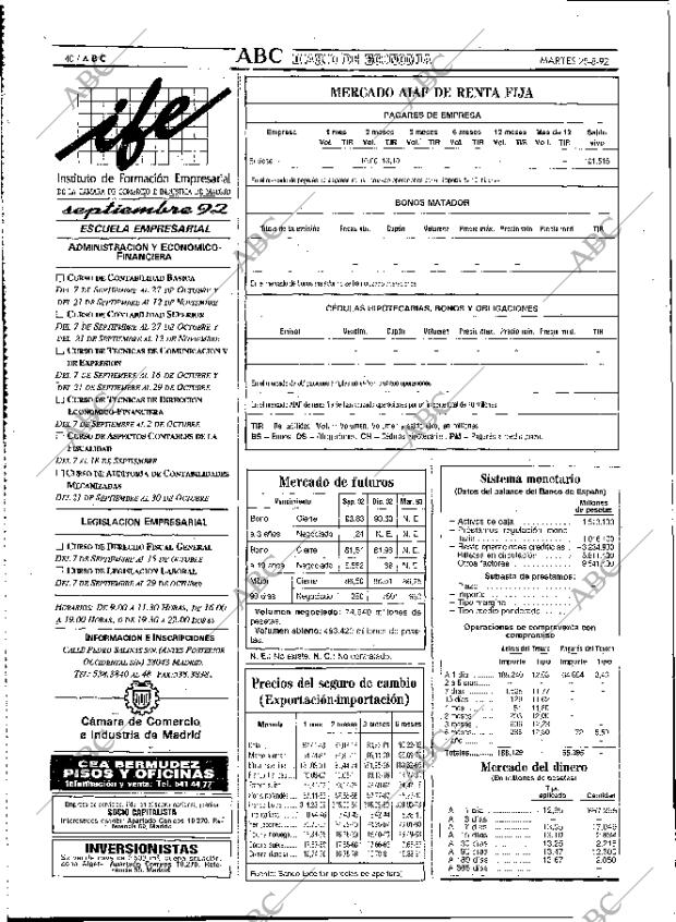 ABC MADRID 25-08-1992 página 40