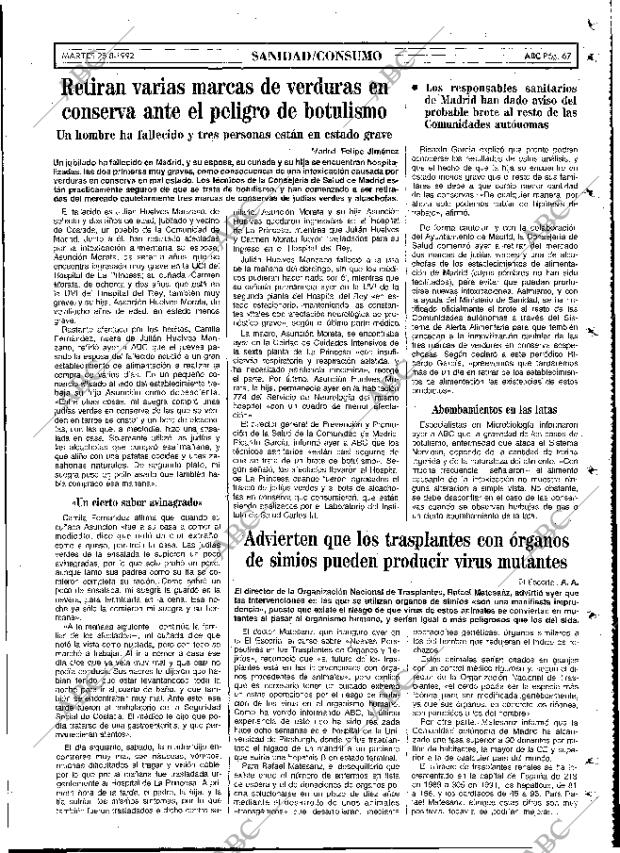 ABC MADRID 25-08-1992 página 67