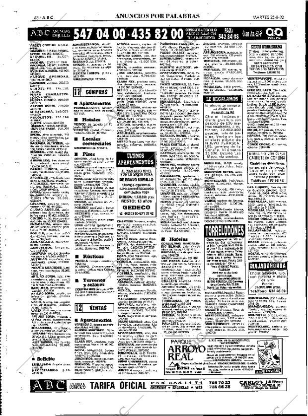 ABC MADRID 25-08-1992 página 88