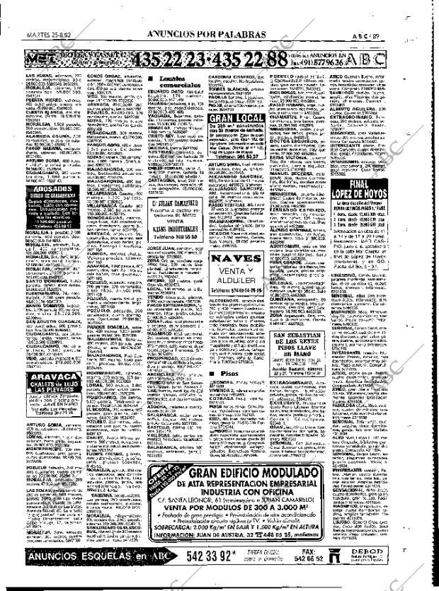 ABC MADRID 25-08-1992 página 89