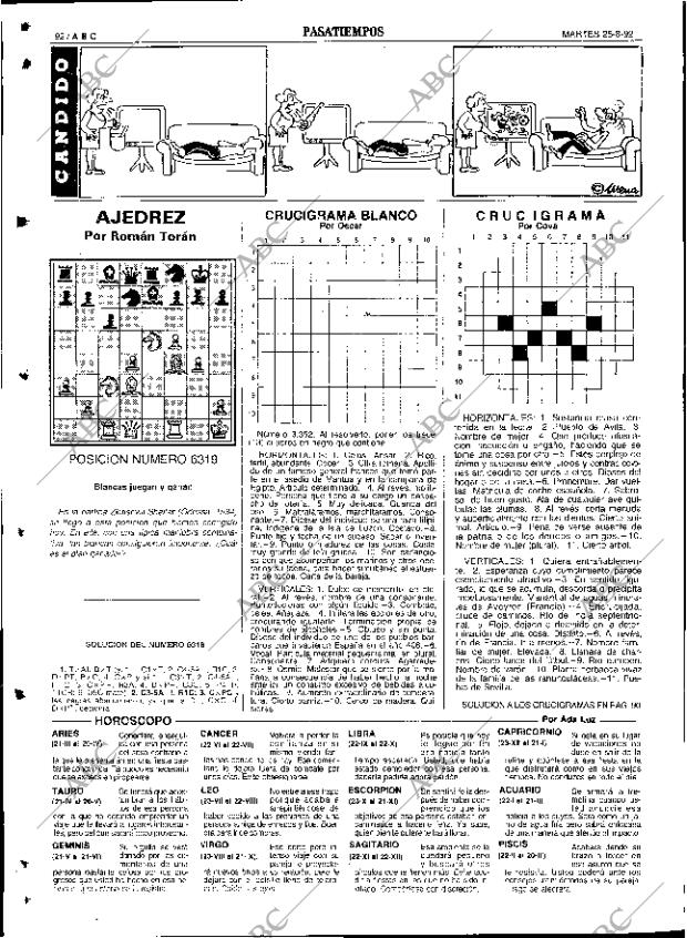 ABC SEVILLA 25-08-1992 página 92